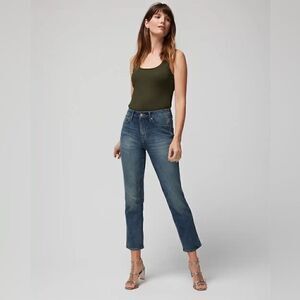 White House Black Market WHBM High-Rise Sculpt Straight Crop Jeans Sz 00